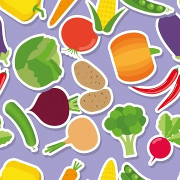 Vegetable seamless pattern. the image of vegetables 스톡 일러스트