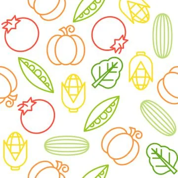 Vegetable seamless pattern, for use as wallpaper or wrapping paper Stock Illustration