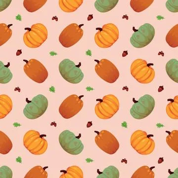 Vegetable seamless pattern. Vegetarian set of farm market products Stock Illustration