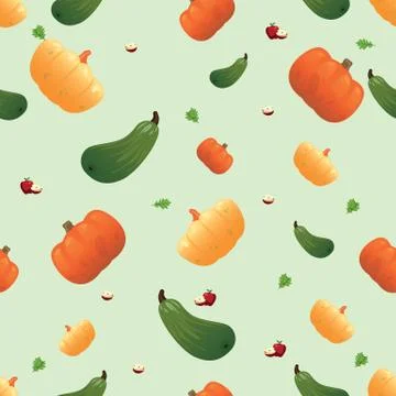 Vegetable seamless pattern. Vegetarian set of farm market products Illustrazione stock