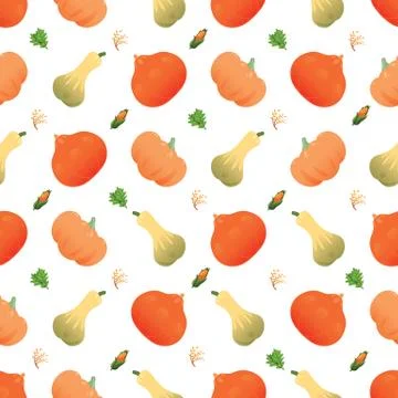 Vegetable seamless pattern. Vegetarian set of farm market products Stock Illustration