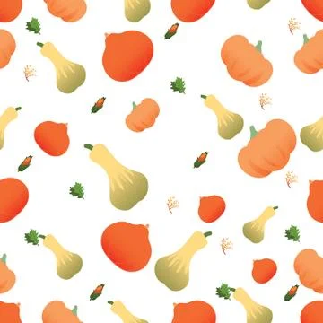 Vegetable seamless pattern. Vegetarian set of farm market products Stock Illustration