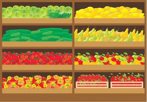 Vegetable shop Stock Illustration