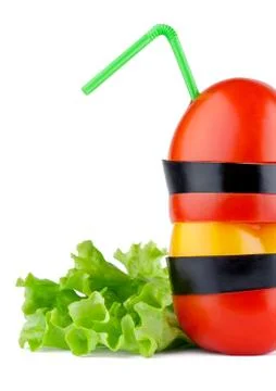 Vegetable slices mix Foto stock