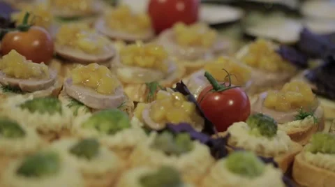 Vegetable Snacks (Middle, Focusing) Stock Footage 68668341