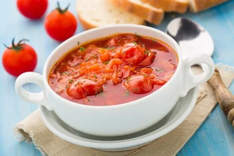 Vegetable soup in a bowl Stock Photos