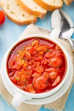 Vegetable soup in a bowl Stock Photos
