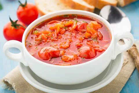 Vegetable soup in a bowl Stock Photos