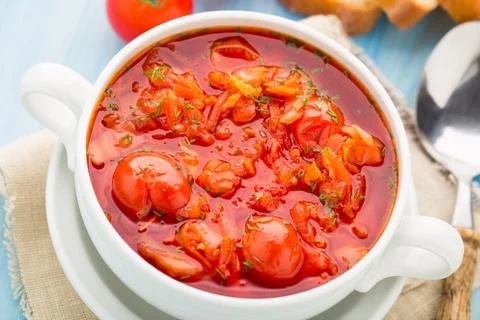 Vegetable soup in a bowl Stock Photos