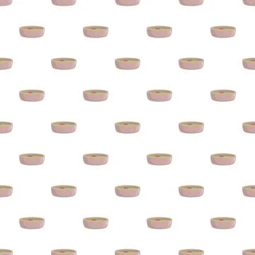 Vegetable soup bowls repeating pattern seamless illustration Stock Illustration