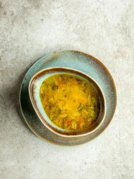 Vegetable soup with herbs Stock Photos