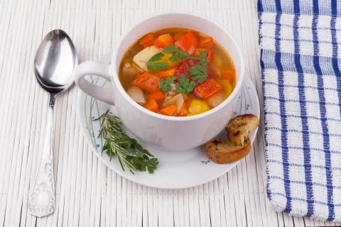 Vegetable soup Stock Photos