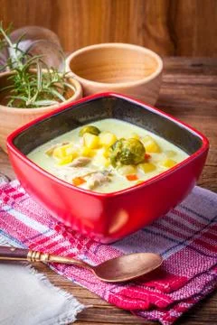 Vegetable soup. Stock Photos