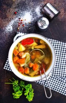 Vegetable soup Stock Photos