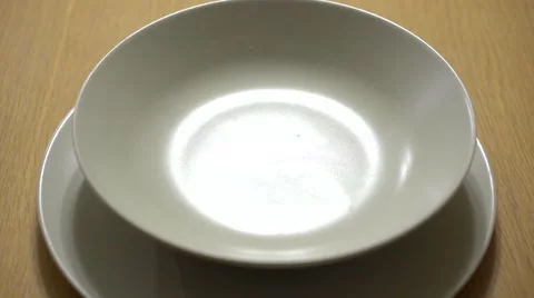 Vegetable soup is poured in a dish. Stock Footage 60851792