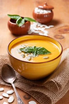 Vegetable soup puree Stock Photos