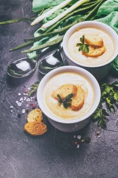 Vegetable soup puree Stock Photos