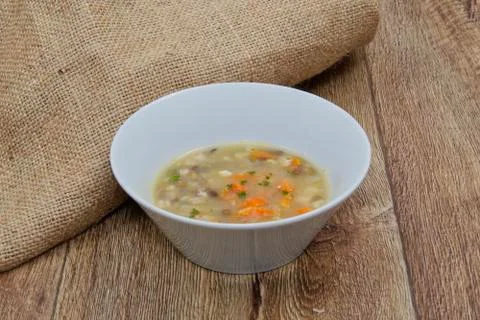 Vegetable soup on a table Stock Photos