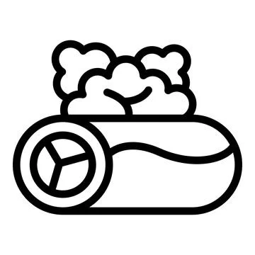 Vegetable spring roll icon outline vector. Cuisine food Stock Illustration