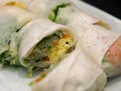 VEGETABLE SPRING ROLLS Stock Photos