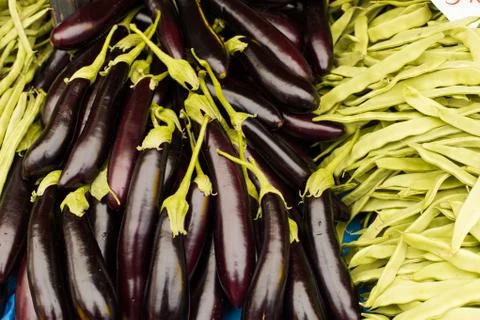 Vegetable stall at the market Stock Photos