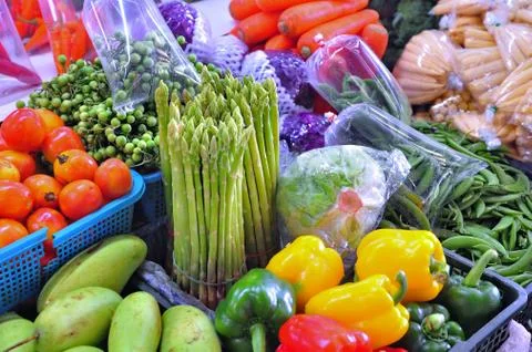 Vegetable stall Stock Photos