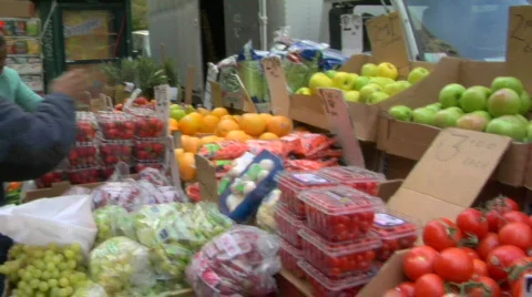 Vegetable stand Stock Footage 844929