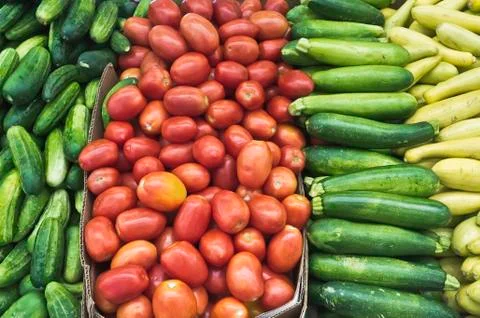 Vegetable stand vegetables Stock Photos