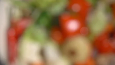 Vegetable stew on the Christmas table Stock-Footage 104070414