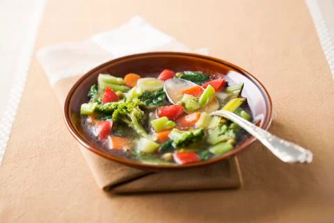 Vegetable stew with poultry. Stock Photos
