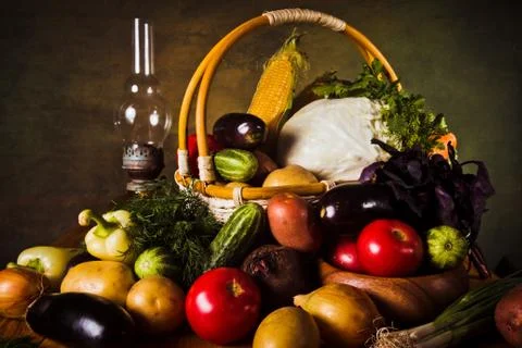 Vegetable still life Stock Photos