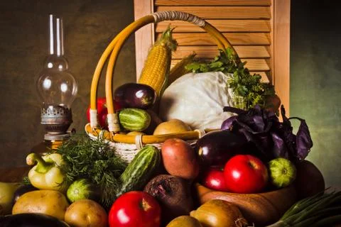 Vegetable still life Stock Photos