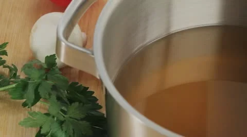 Vegetable stock in a pan Stock Footage 24667132