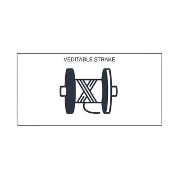 Vegetable straw thread spool illustration for sustainable textiles Stock Illustration