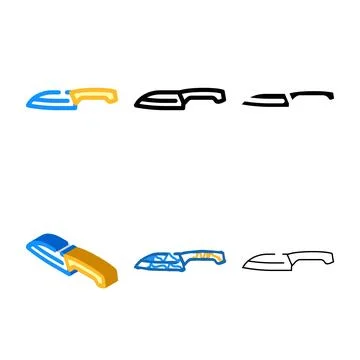 Vegetable stylized knife color icon vector Stock Illustration