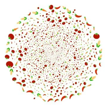 Vegetable Swirl Stream Stock Illustration