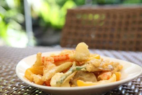 Vegetable tempura Stock Photos