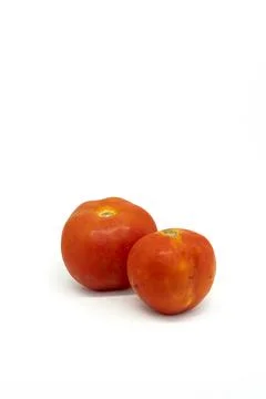 Vegetable tomato on white background Stock Photos