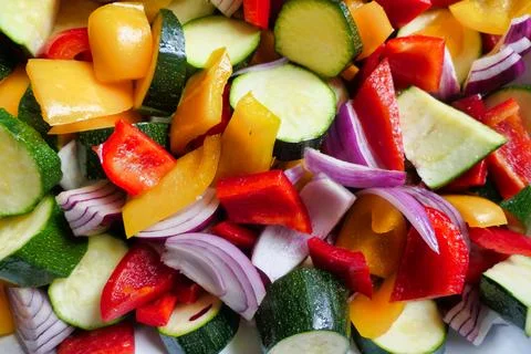 Vegetable Tray Bake. Stock Photos