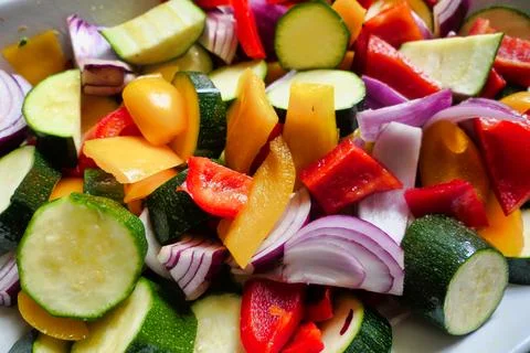 Vegetable Tray Bake. Stock Photos