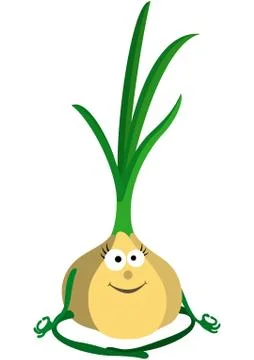 Vegetable yoga garlic Stock Illustration