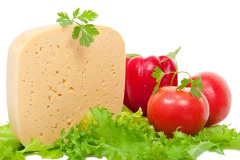 Vegetables and cheese Stock Photos