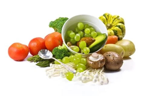 Vegetables and fruit Stock Photos