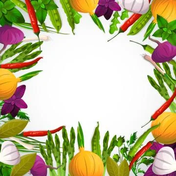 Vegetables And Spices Background Stock Illustration