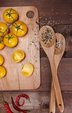 Vegetables and spices Stock Photos