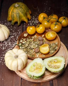 Vegetables and spices Stock Photos