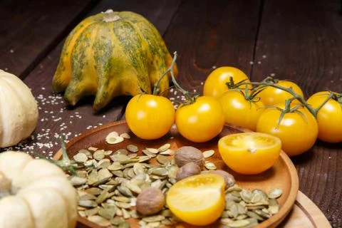 Vegetables and spices Stock Photos