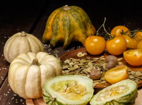 Vegetables and spices Stock Photos