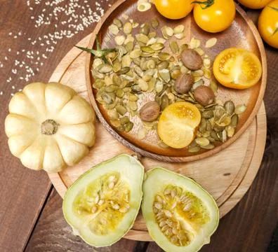 Vegetables and spices Stock Photos