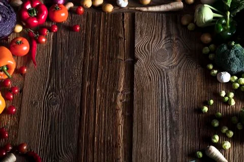 Vegetables and spices. Stock Photos